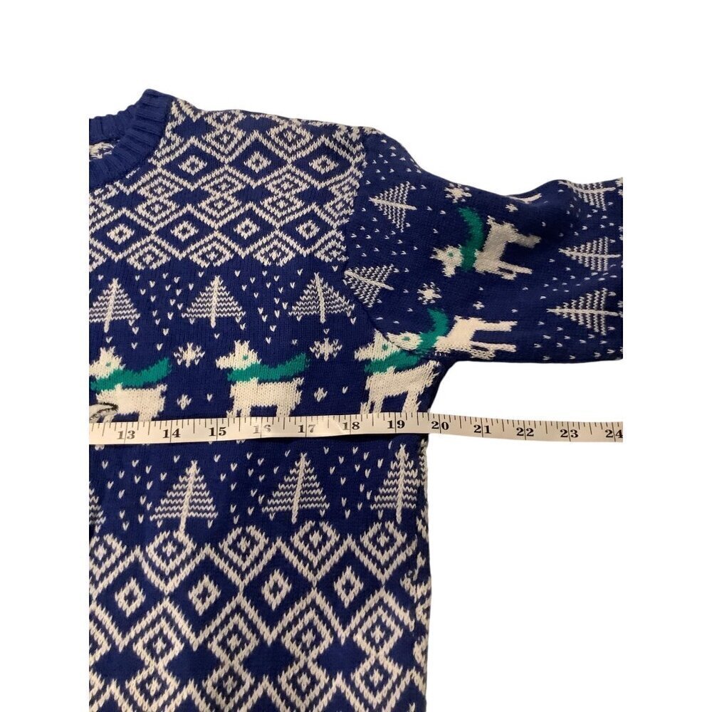 Blizzard Bay Llama Blue & White Christmas Sweater - Picture 5 of 9
